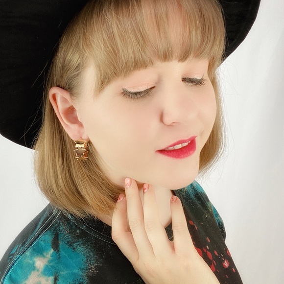 Starry Night Hoop Earrings - Picture 2 of 6